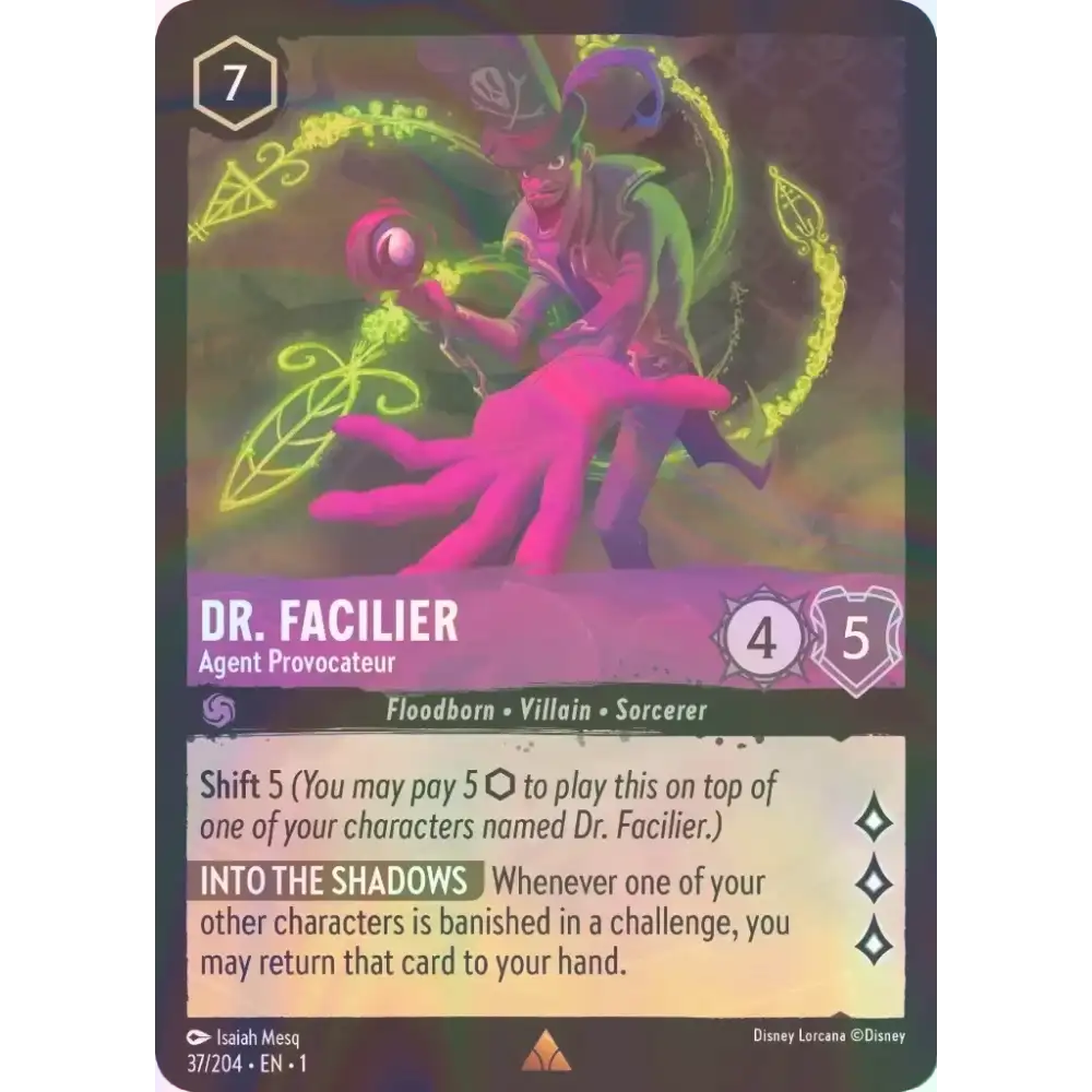 Dr. Facilier - Agent Provocateur - Foil (Rare) - 37/204