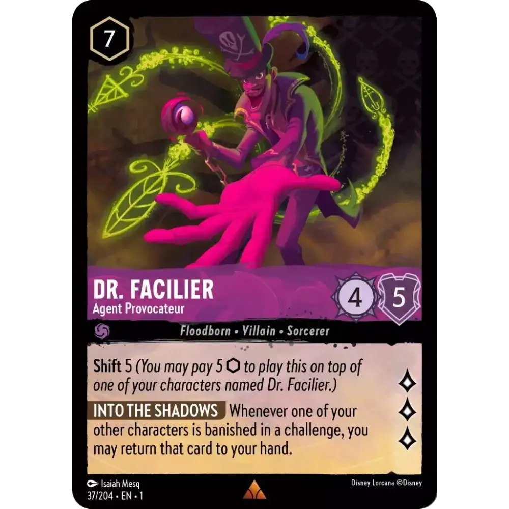 Dr. Facilier - Agent Provocateur (Rare) - 37/204 - Disney