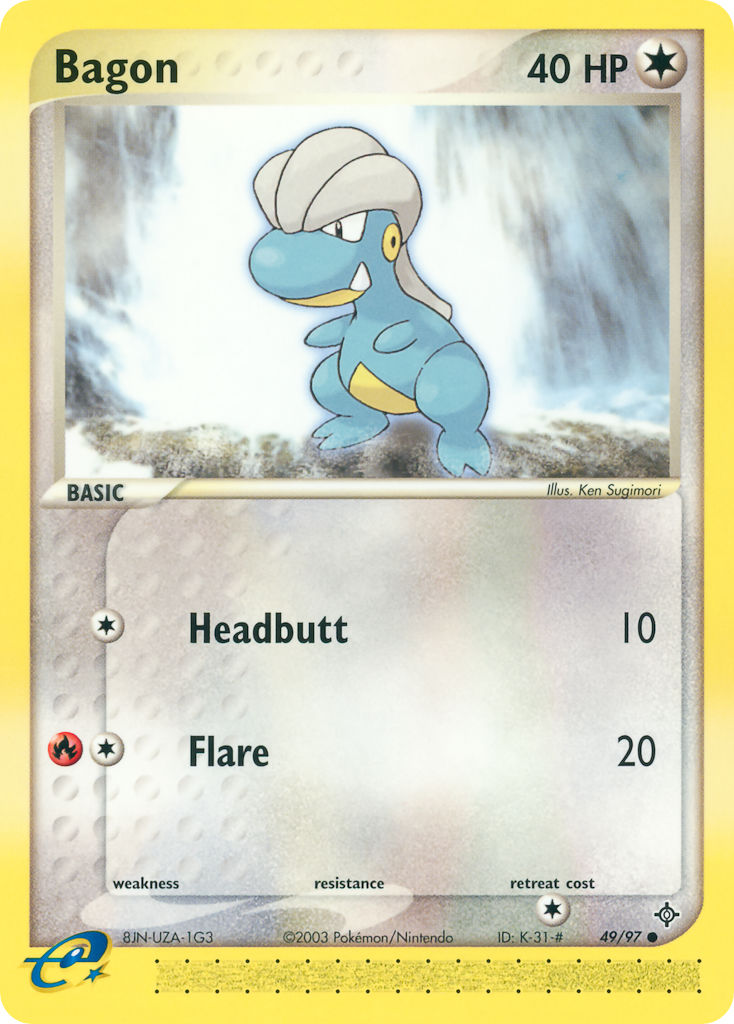Bagon (Headbutt)⁣ - EX Dragon⁣ (Common)⁣ [49] English / Played / Normal