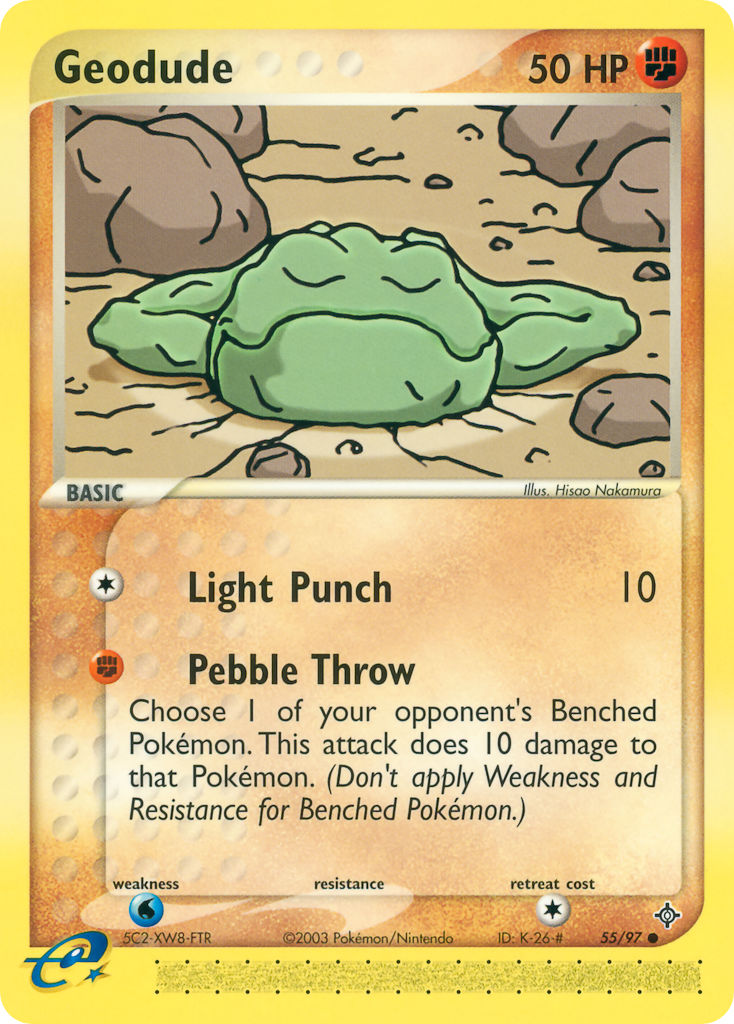 Geodude (Light Punch)⁣ - EX Dragon⁣ (Common)⁣ [55] English / Good / Reverse-Holo Normal