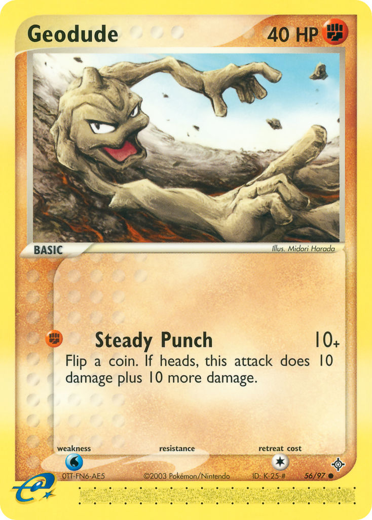 Geodude (Steady Punch)⁣ - EX Dragon⁣ (Common)⁣ [56] English / Near Mint / Reverse-Holo Normal