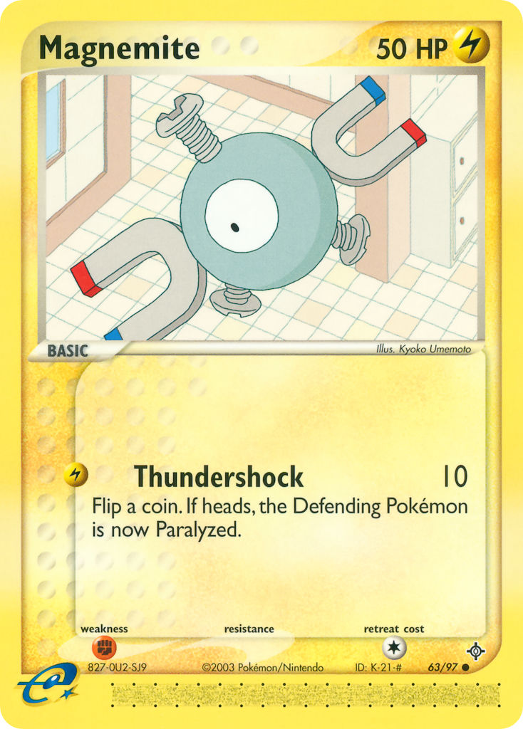Magnemite (Thundershock)⁣ - EX Dragon⁣ (Common)⁣ [63] English / Excellent / Reverse-Holo Normal