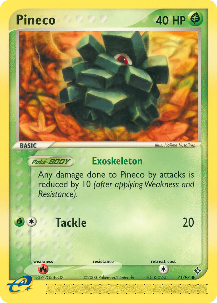 Pineco⁣ - EX Dragon⁣ (Common)⁣ [71] English / Near Mint / Normal