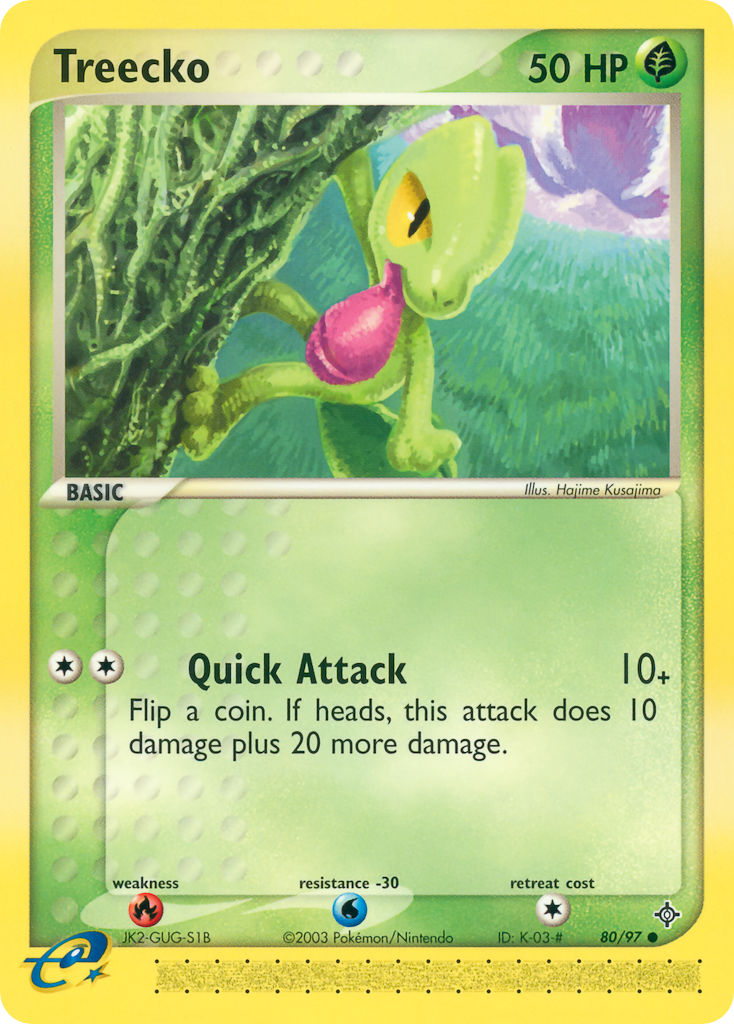 Treecko⁣ - EX Dragon⁣ (Common)⁣ [80] English / Light Played / Reverse-Holo Normal