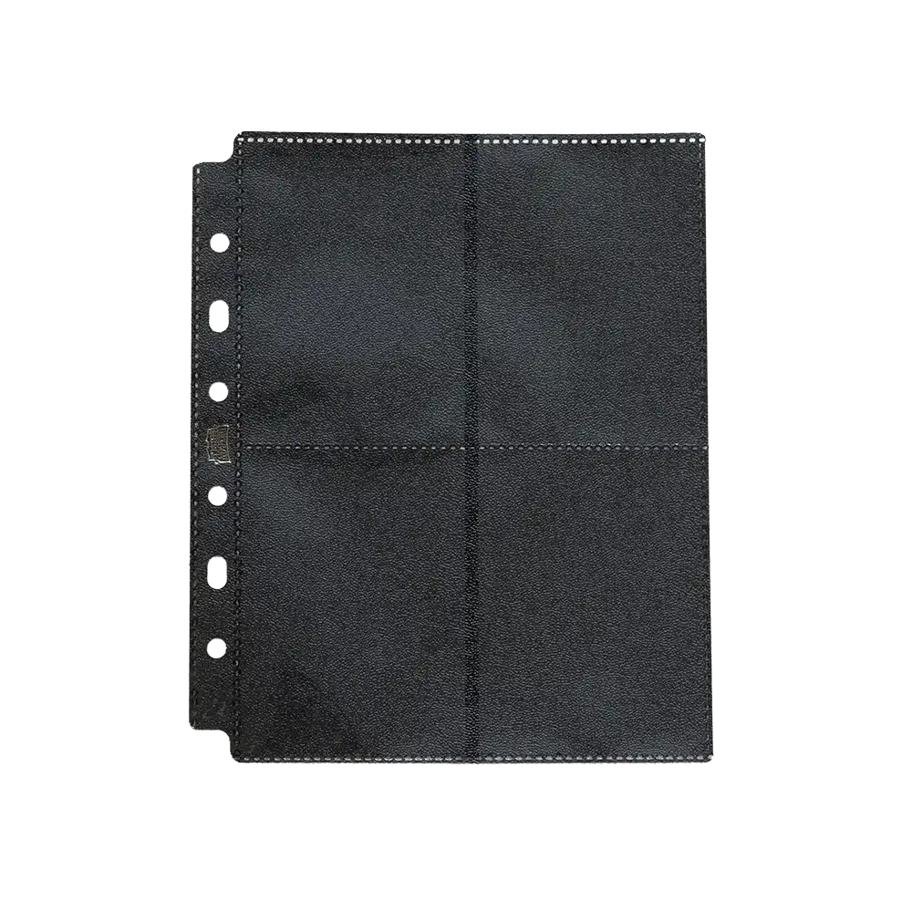 Dragon Shield: 8-Pocket Pages (Sort) (50 stk. mappelommer)