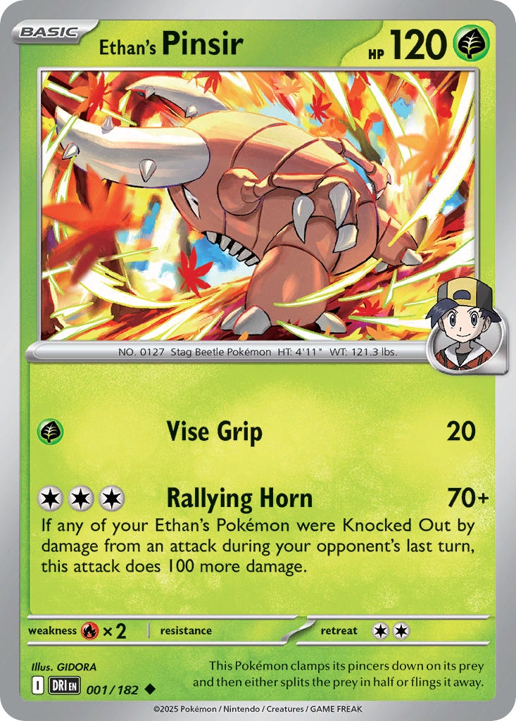 Ethan's Pinsir⁣ - Destined Rivals⁣ (Uncommon)⁣ [001] English / Near Mint / Reverse-Holo Normal