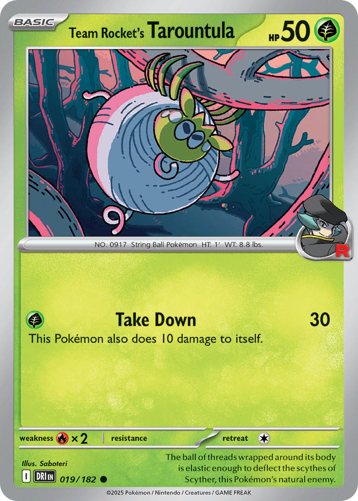 Team Rocket's Tarountula⁣ - Destined Rivals⁣ (Common)⁣ [019] English / Near Mint / Normal