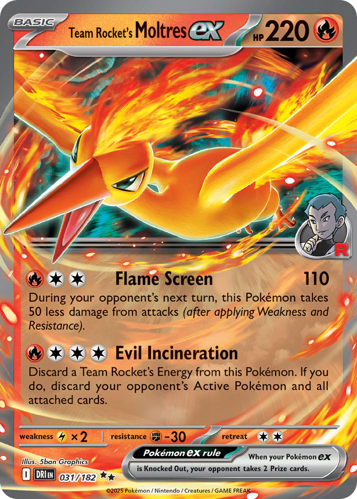 Team Rocket's Moltres ex⁣ - Destined Rivals⁣ (Double Rare)⁣ [031] English / Near Mint / Normal