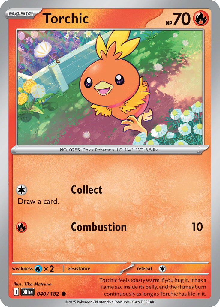 Torchic⁣ - Destined Rivals⁣ (Common)⁣ [040] English / Near Mint / Reverse-Holo Normal