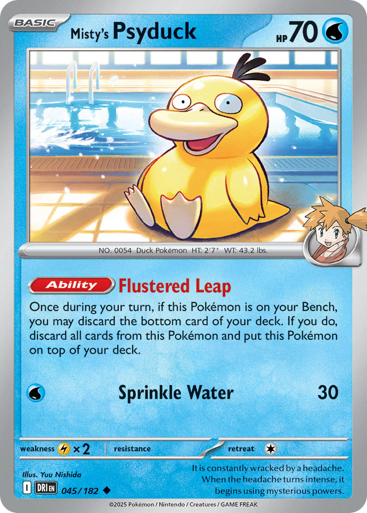 Misty's Psyduck⁣ - Destined Rivals⁣ (Uncommon)⁣ [045] English / Near Mint / Normal