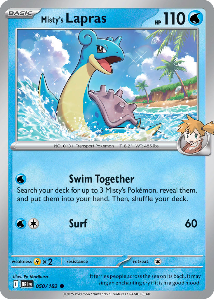 Misty's Lapras⁣ - Destined Rivals⁣ (Common)⁣ [050] English / Near Mint / Normal