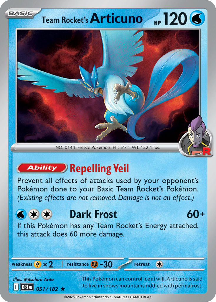 Team Rocket's Articuno⁣ - Destined Rivals⁣ (Rare)⁣ [051] English / Near Mint / Normal