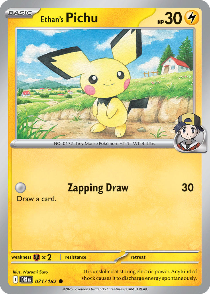 Ethan's Pichu⁣ - Destined Rivals⁣ (Common)⁣ [071] English / Near Mint / Normal