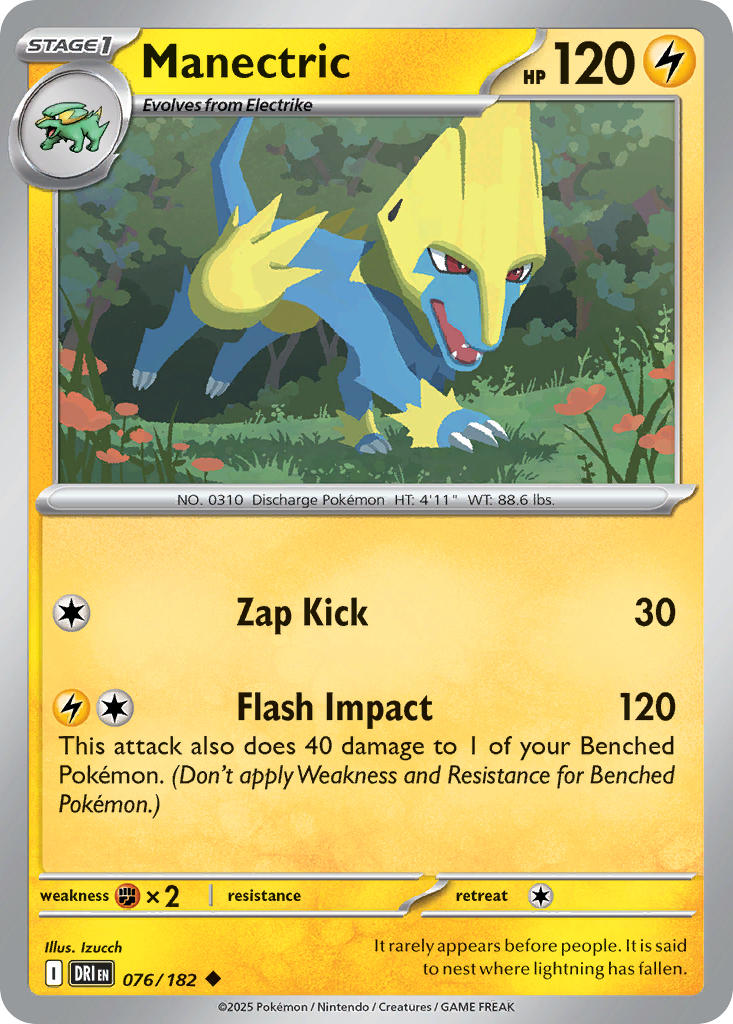 Manectric⁣ - Destined Rivals⁣ (Uncommon)⁣ [076] English / Near Mint / Normal