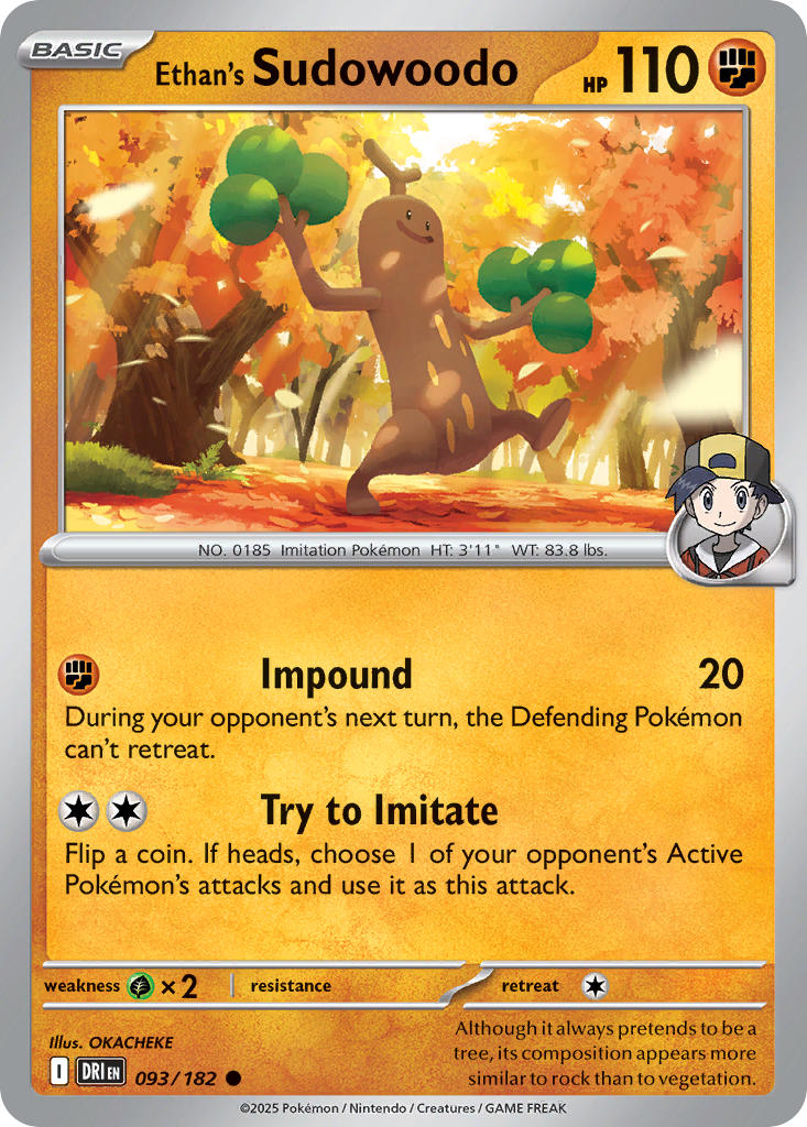 Ethan's Sudowoodo⁣ - Destined Rivals⁣ (Common)⁣ [093] English / Near Mint / Normal