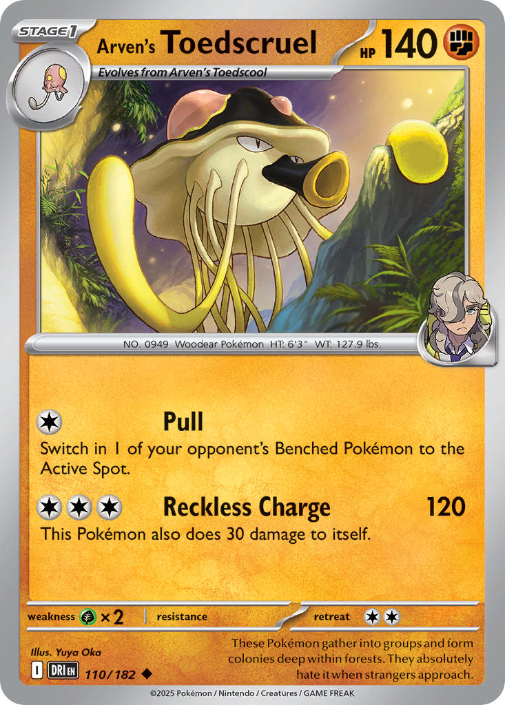Arven's Toedscruel⁣ - Destined Rivals⁣ (Uncommon)⁣ [110] English / Near Mint / Normal