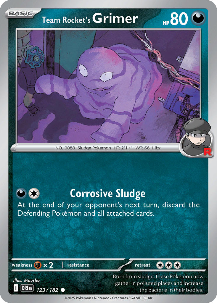 Team Rocket's Grimer⁣ - Destined Rivals⁣ (Common)⁣ [123] English / Near Mint / Reverse-Holo Normal