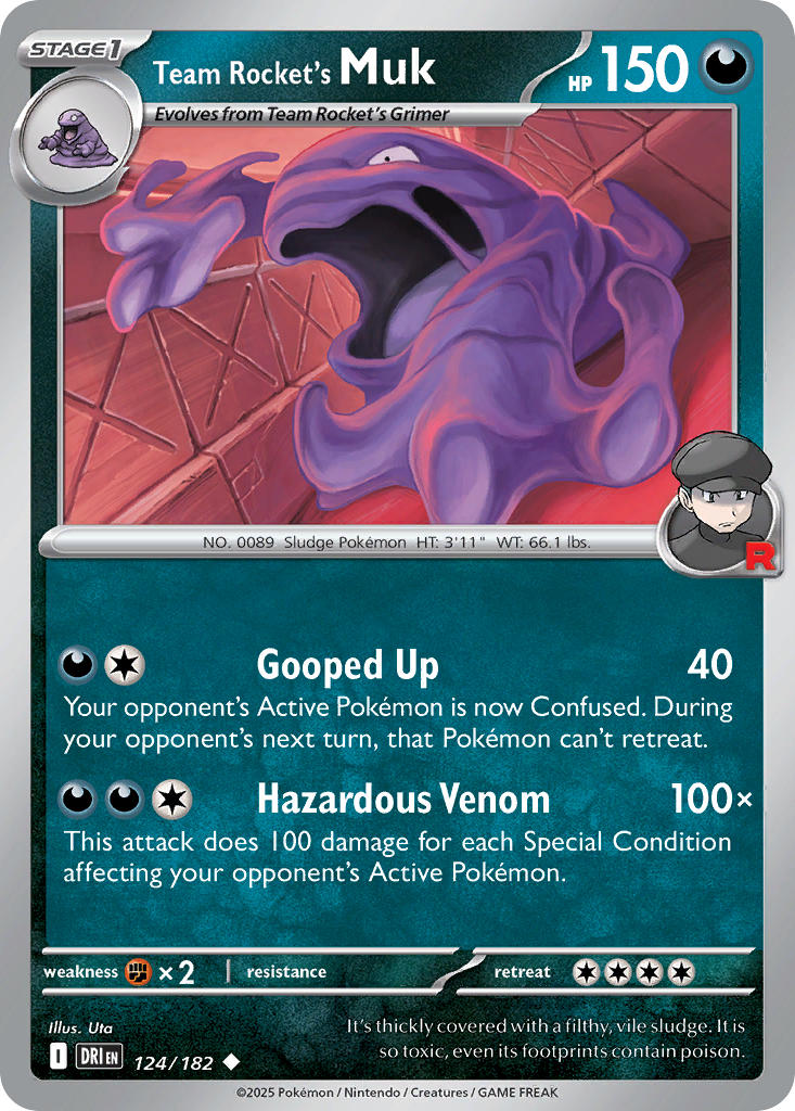 Team Rocket's Muk⁣ - Destined Rivals⁣ (Uncommon)⁣ [124] English / Near Mint / Normal