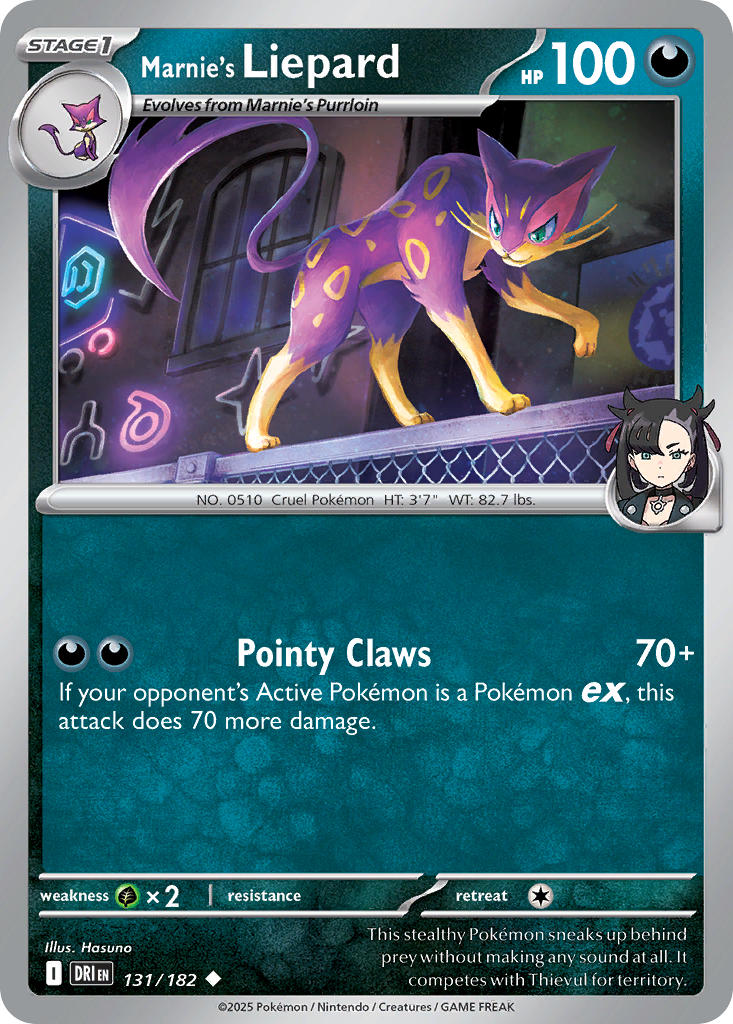 Marnie's Liepard⁣ - Destined Rivals⁣ (Uncommon)⁣ [131] English / Near Mint / Reverse-Holo Normal