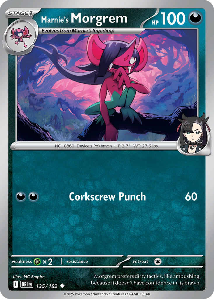 Marnie's Morgrem⁣ - Destined Rivals⁣ (Uncommon)⁣ [135] English / Near Mint / Normal