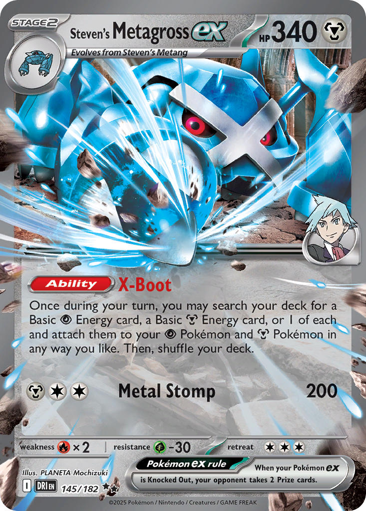 Steven's Metagross ex⁣ - Destined Rivals⁣ (Double Rare)⁣ [145] English / Near Mint / Normal