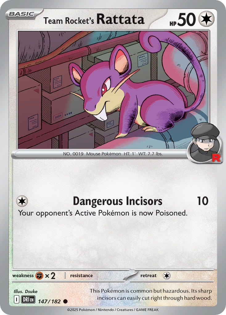 Team Rocket's Rattata⁣ - Destined Rivals⁣ (Common)⁣ [147] English / Near Mint / Normal