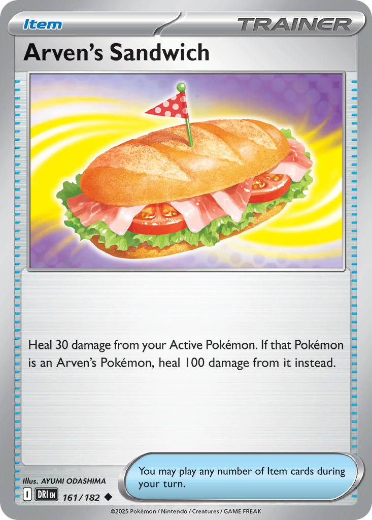 Arven's Sandwich⁣ - Destined Rivals⁣ (Uncommon)⁣ [161] English / Near Mint / Reverse-Holo Normal