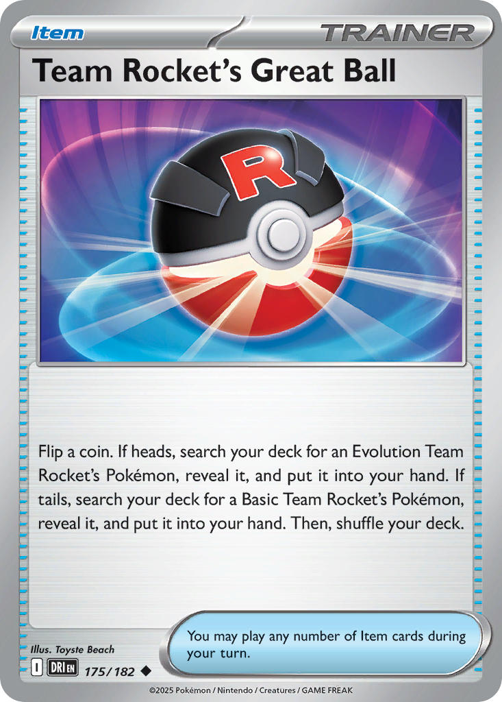 Team Rocket's Great Ball⁣ - Destined Rivals⁣ (Uncommon)⁣ [175] English / Near Mint / Normal