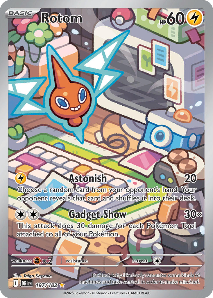 Rotom⁣ - Destined Rivals⁣ (Illustration Rare)⁣ [197] English / Near Mint / Normal