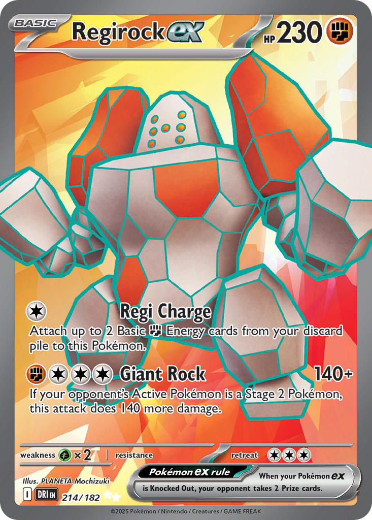 Regirock ex⁣ - Destined Rivals⁣ (Ultra Rare)⁣ [214] English / Near Mint / Normal