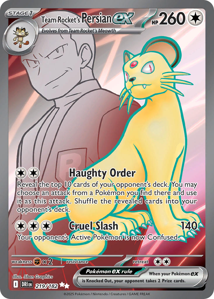 Team Rocket's Persian ex⁣ - Destined Rivals⁣ (Ultra Rare)⁣ [219] English / Near Mint / Normal