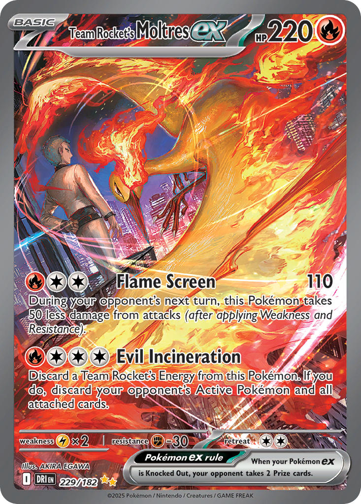 Team Rocket's Moltres ex⁣ - Destined Rivals⁣ (Special Illustration Rare)⁣ [229] English / Near Mint / Normal