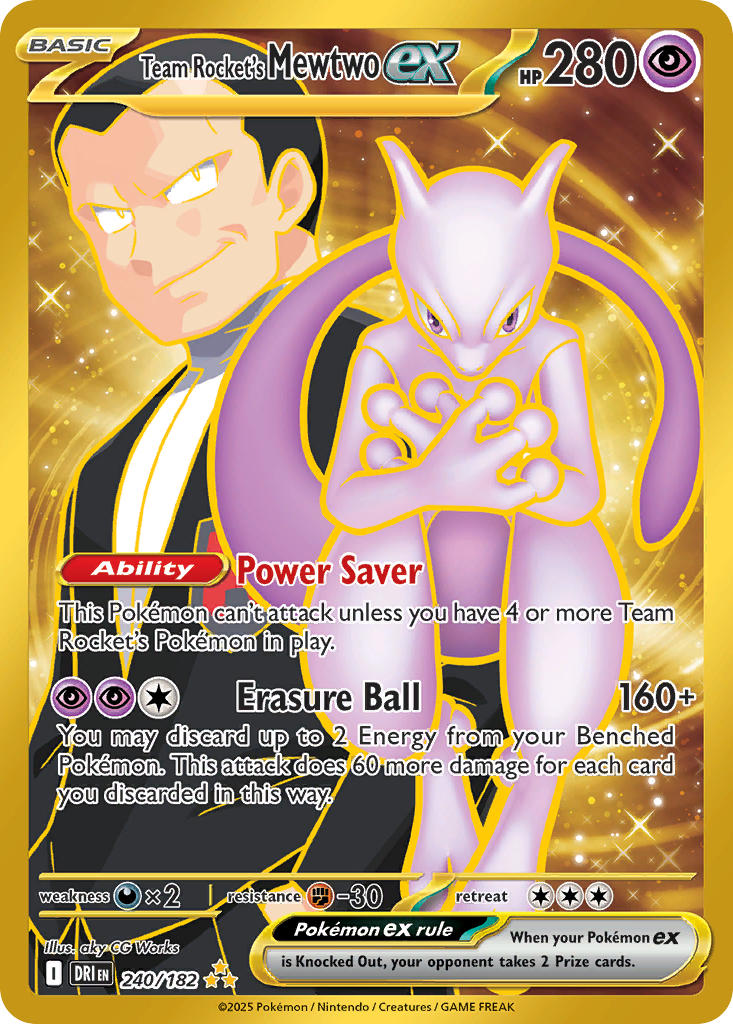 Team Rocket's Mewtwo ex⁣ - Destined Rivals⁣ (Secret Rare)⁣ [240] English / Near Mint / Normal