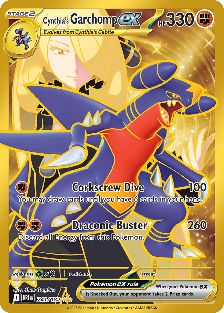 Cynthia's Garchomp ex⁣ - Destined Rivals⁣ (Secret Rare)⁣ [241] English / Near Mint / Normal