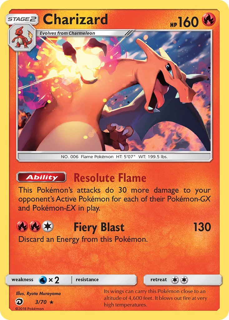 Charizard Dragon Majesty Holo Rare Kortspil