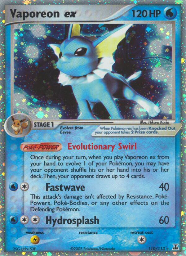 Vaporeon ex - EX Delta Species (Ultra Rare) [DS-110] English / Near Mint / Normal