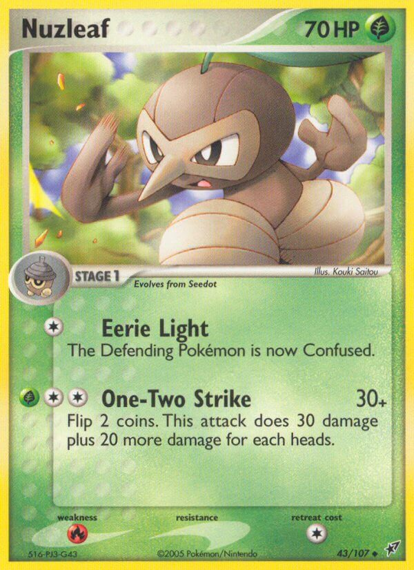 Nuzleaf - EX Deoxys (Uncommon) [DX-43] English / Near Mint / Normal