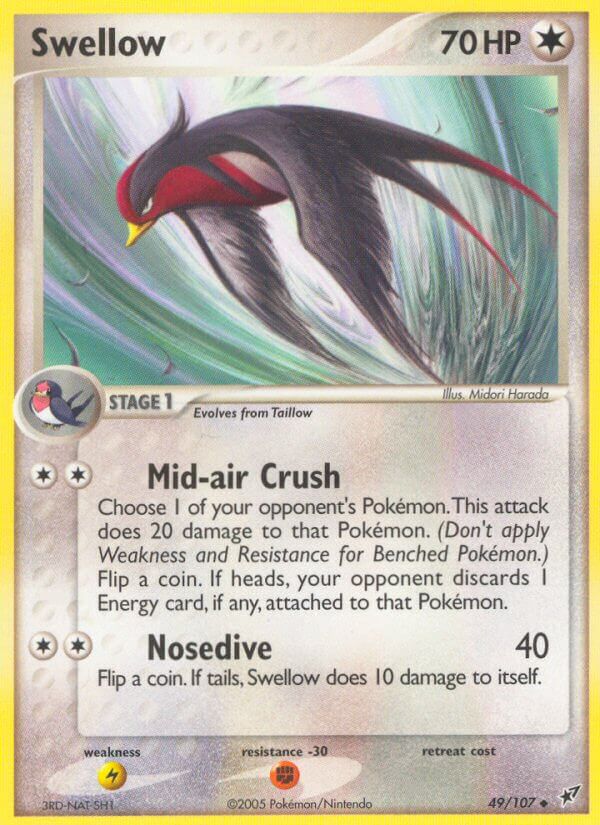 Swellow - EX Deoxys (Uncommon) [DX-49] English / Near Mint / Normal