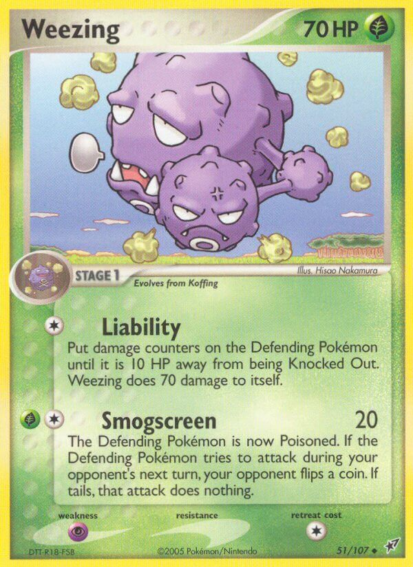 Weezing - EX Deoxys (Uncommon) [DX-51] English / Near Mint / Normal