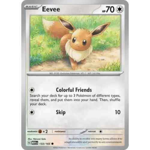 Eevee - 133/165 - Enkeltkort