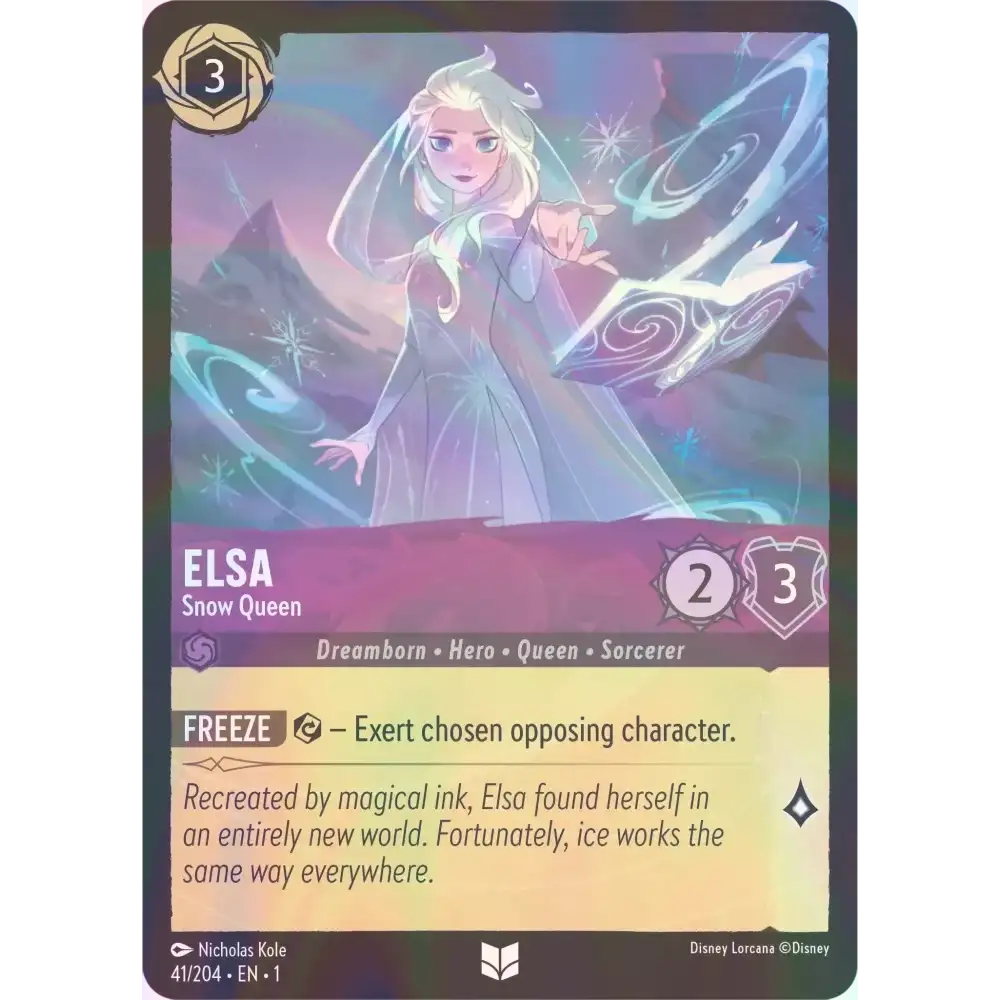 Elsa - Snow Queen - Foil (Uncommon) - 41/204 - Disney