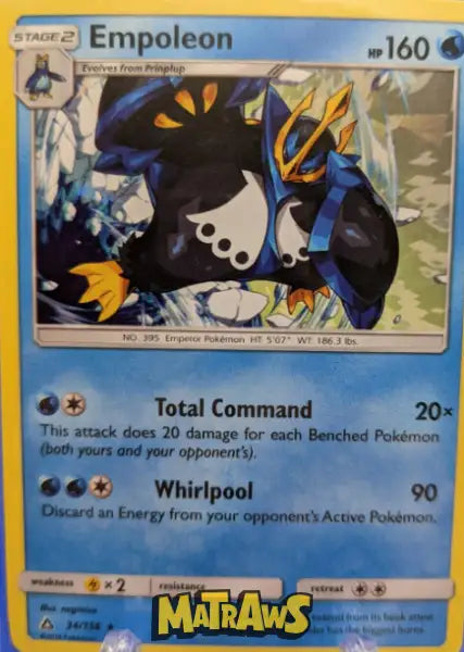 Empoleon - Cracked Ice Holo 34/156 Enkeltkort