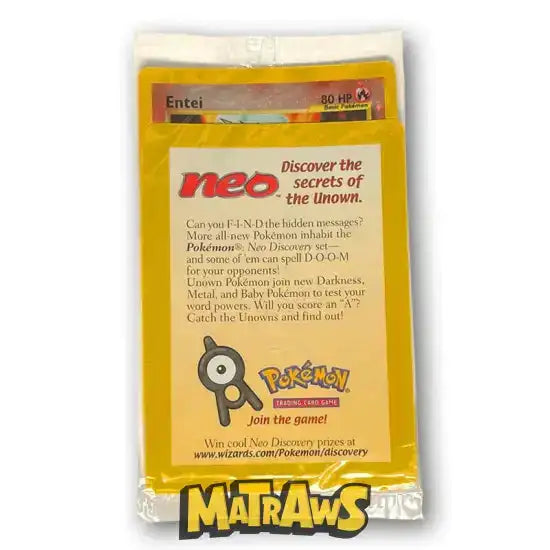 Entei #34 - Sealed Promokort fra 2001 Pokémon TCG Pokémon 