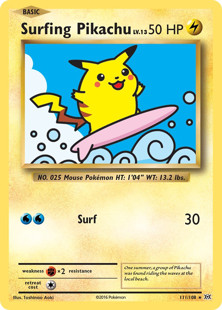 Surfing Pikachu - Evolutions (Secret Rare) [EVO-111] English / Near Mint / Normal