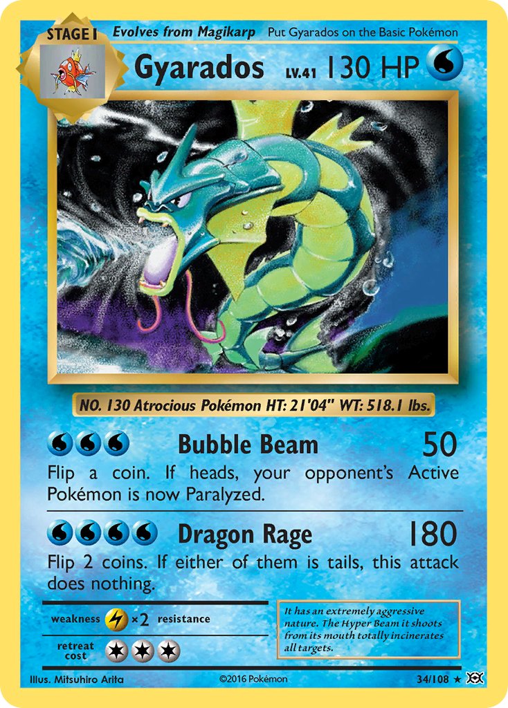 Gyarados - Evolutions (Holo Rare) [EVO-34] English / Near Mint / Normal