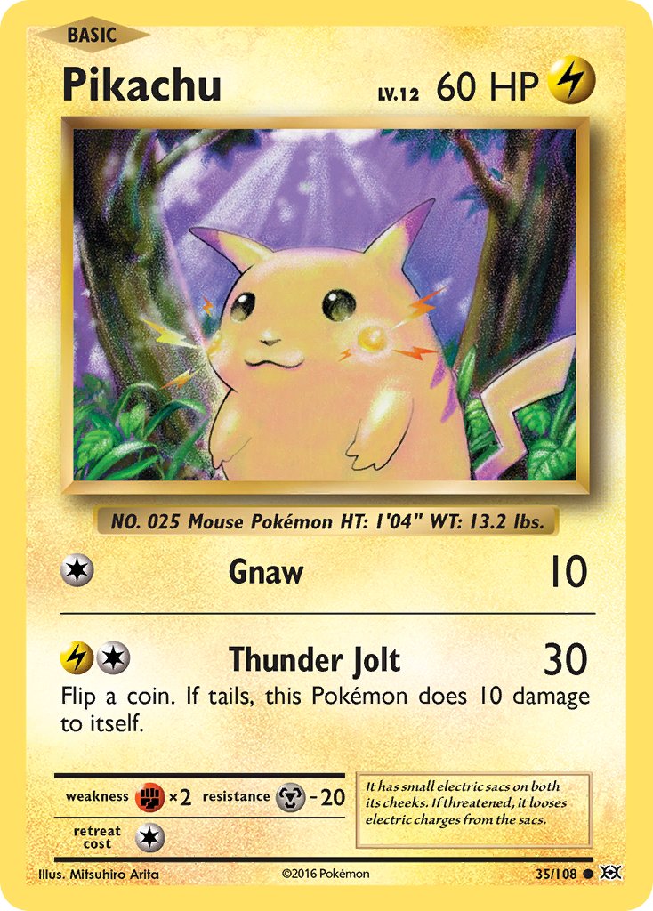 Pikachu - Evolutions (Common) [EVO-35] English / Excellent / Normal
