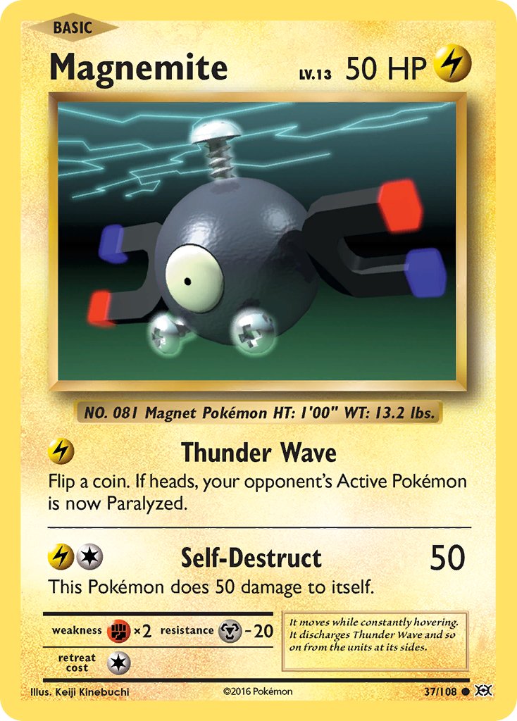 Magnemite - Evolutions (Common) [EVO-37] English / Excellent / Reverse-Holo Normal