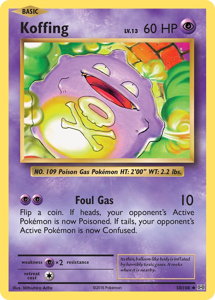 Koffing - Evolutions (Uncommon) [EVO-50] English / Near Mint / Normal
