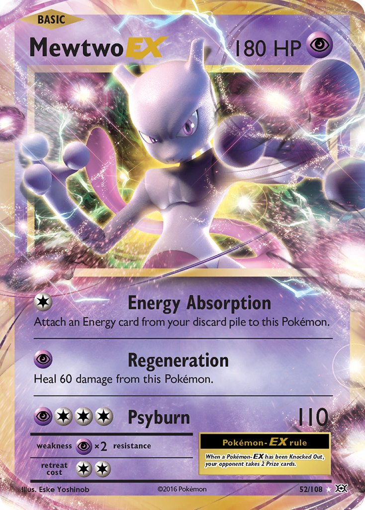 Mewtwo EX - Evolutions (Ultra Rare) [EVO-52] English / Poor / Normal
