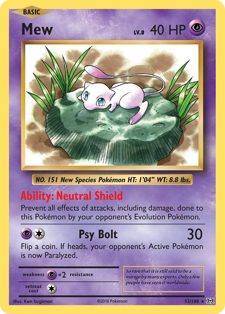Mew - Evolutions (Holo Rare) [EVO-53] English / Near Mint / Normal